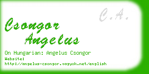 csongor angelus business card